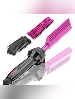 Hot Comb Straightener 500℉ Dual Voltage Electric 60 Min Auto Shut Off Hot Pink